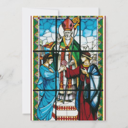 恋人たちの守護聖人 バレンタイン 詩 宗教的 シーズンカード (正面)