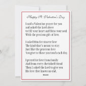 恋人たちの守護聖人 バレンタイン 詩 宗教的 シーズンカード (裏面)