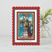 恋人たちの守護聖人 バレンタイン 詩 宗教 ホリデー シーズンカード (スタンド正面)