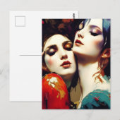 恋人たちの抱擁 ポストカード (正面/裏面)