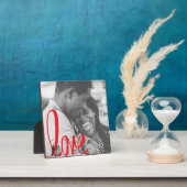 恋人たちの本物の愛 ブラック＆レッド タイポグラフィー写真 フォトプラーク (インサイチュ)