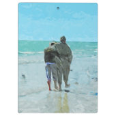 恋人たちの記念日をビーチ抽象芸術 クリップボード (裏面)