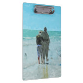 恋人たちの記念日をビーチ抽象芸術 クリップボード (右)