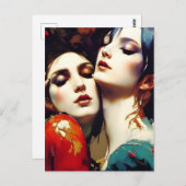 恋人たち抱擁はがき ポストカード (正面/裏面)