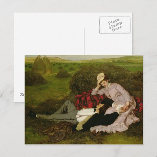 恋人たち1870年 ポストカード (正面/裏面)