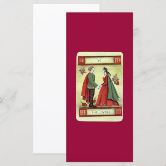 「恋人たち」のタロットカード (正面/裏面)