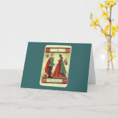 「恋人たち」のタロットカード カード (黄色い花)