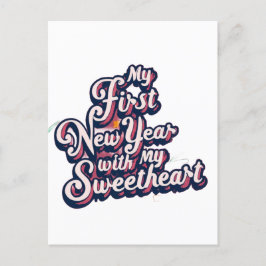 恋人との初めての新年 ポストカード