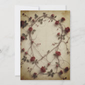 「恋人とバラ」- 平らなバレンタインカード シーズンカード (裏面)