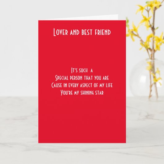 恋人と最高の友人 カード (黄色い花)