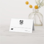 恋人と死のスケルトン座席表牛肉 プレイスカード (裏面)