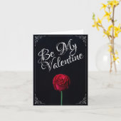 恋人になって - 赤いバラ ダーク カード (黄色い花)