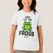 恋人に水陸両用のピクセルをカエルを出させる人 トライブレンドＴシャツ (正面)