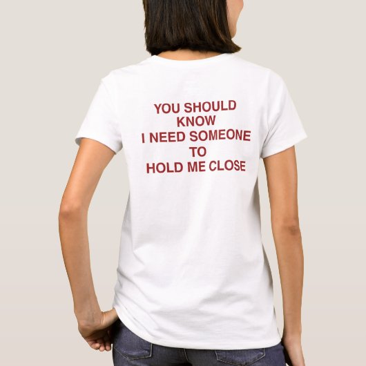 恋人に贈る言葉 - ロマンチックな名言 Tシャツ (裏面)