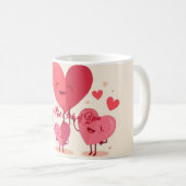 恋人に贈る面白いバレンタインマグカップ コーヒーマグカップ (正面右)
