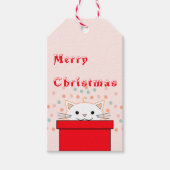 恋人のためのクリスマスプレゼントラベル |可愛い猫背ボックス ギフトタグ (正面)