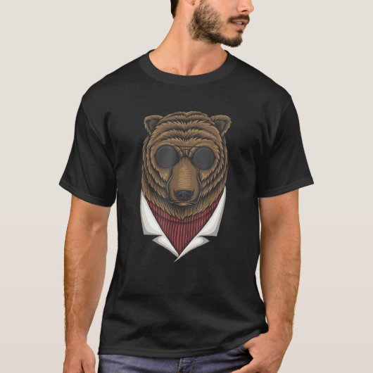 恋人のためのサングラススーツボスベア コスチューム Tシャツ (正面)