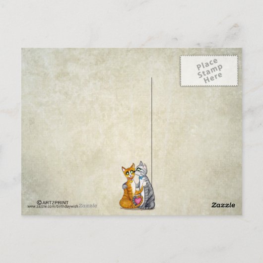 恋人のためのハグとキス ポストカード (裏面)