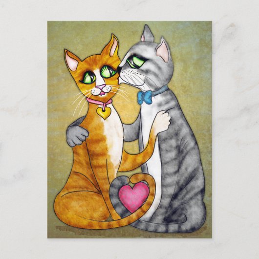 恋人のためのハグとキス ポストカード (正面)