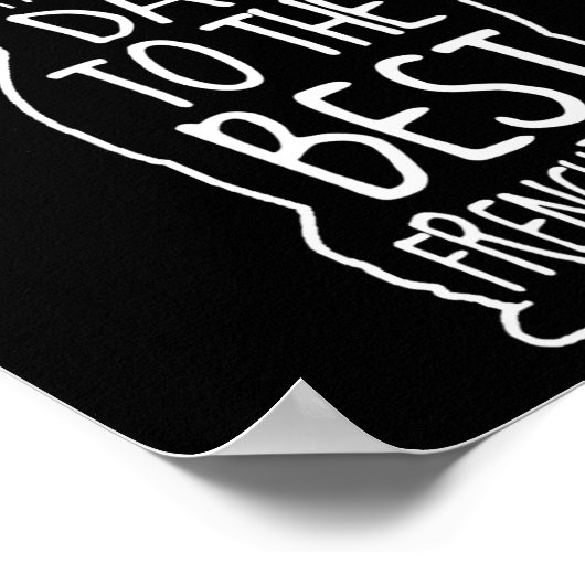 恋人のためのブルドッグギフト幸せな父祖の日フランス ポスター (角)