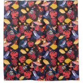 恋人のカエルの型 シャワーカーテン (正面)