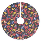 恋人のカエルの型 ブラッシュドポリエステルツリースカート (正面)