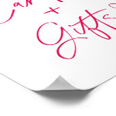 恋人のカードとギフトのサイン ポスター (角)