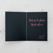 恋人のシルエットとハートバレンタイン カード (内部)