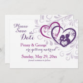 恋人のセーブ・ザ・デート案内 招待状 (正面/裏面)