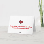 恋人のタトゥー挨拶カード カード (裏面)