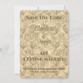 恋人のタロットカード金ゴールド写真の日付を保存 セーブザデート (正面)