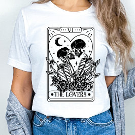 恋人のタロットスケルトンバレンタイン Tシャツ