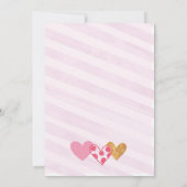 恋人のハートの誕生日の招待状 招待状 (裏面)