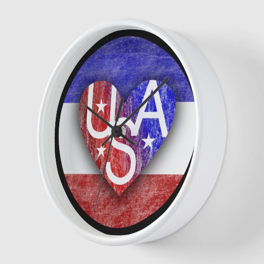 恋人のハート® USA恋人の時計 壁時計 (傾斜)