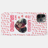 『恋人のピンク・ハートのカスタム写真ケース – 』 Case-Mate iPhoneケース (裏面(横))