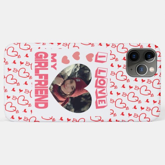 『恋人のピンク・ハートのカスタム写真ケース – 』 Case-Mate iPhoneケース (裏面(横))