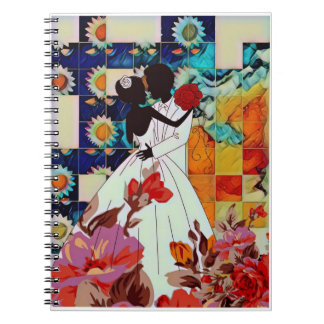 恋人のフォトブックのカップル ノートブック