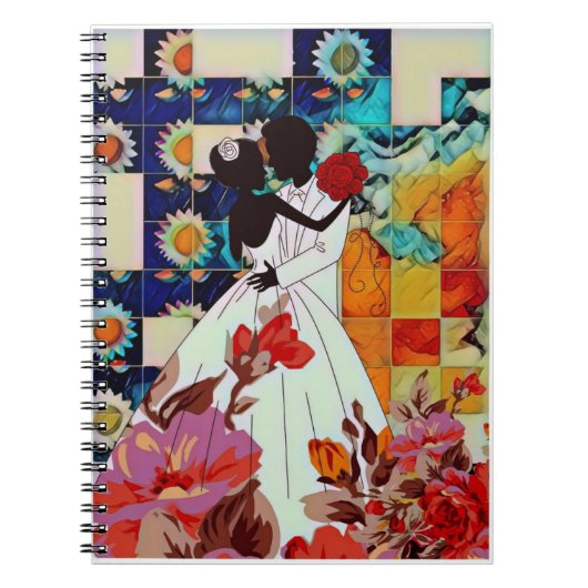 恋人のフォトブックのカップル ノートブック (正面)