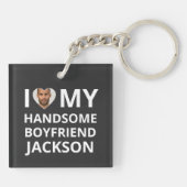 恋人の写真の彼女が好きおもしろい キーホルダー (裏面)