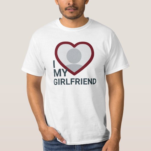 恋人の写真Tシャツが好き Tシャツ (正面)