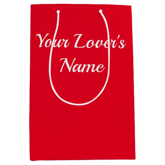 恋人の名前の抱き枕 ミディアムペーパーバッグ (正面)