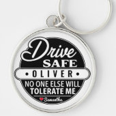 恋人の夫の贈り物に安全なキーホルダーをドライブ キーホルダー (正面)