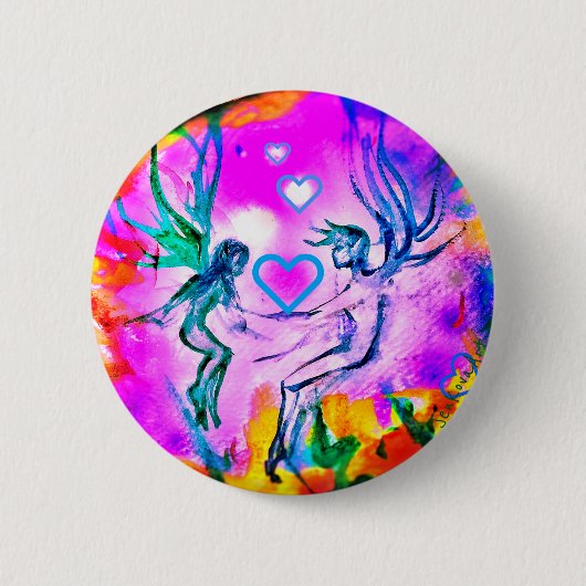 恋人の妖精の国ピンクPIN 缶バッジ (正面)