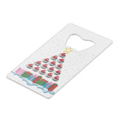 恋人の巻き上げ用のカーリング石のクリスマスツリー。pn クレジットカード栓抜き (裏面アングル)