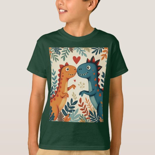 恋人の恐竜Tシャツ Tシャツ (正面)