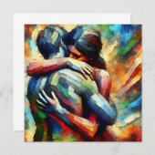 恋人の抱擁ai油絵を描スタイル (正面/裏面)