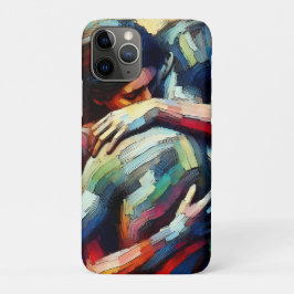恋人の抱擁ai油絵を描スタイル iPhone 11 proケース