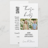 恋人の指輪と"These Kids Are Engaged" 招待状 (正面/裏面)