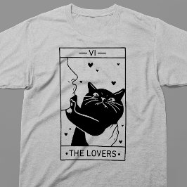 恋人の猫タロットカード Tシャツ