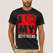 恋人の男の子が大好きTシャツ Tシャツ (正面)